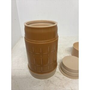 Vintage Aladdin Plaid Hot/Cold Thermos Bottle Wide Mouth Best Buy Brown 10 Oz